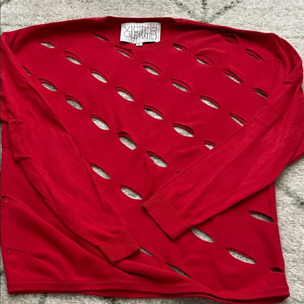 Victor Glemaud - Red cut out sweater